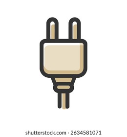 Electric plug provides energy power icon on background graphic