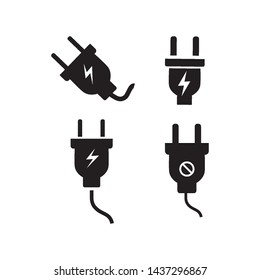 electric plug sign icon vector design template