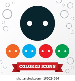 Electric plug sign. Power energy symbol. Round circles symbols. Vector