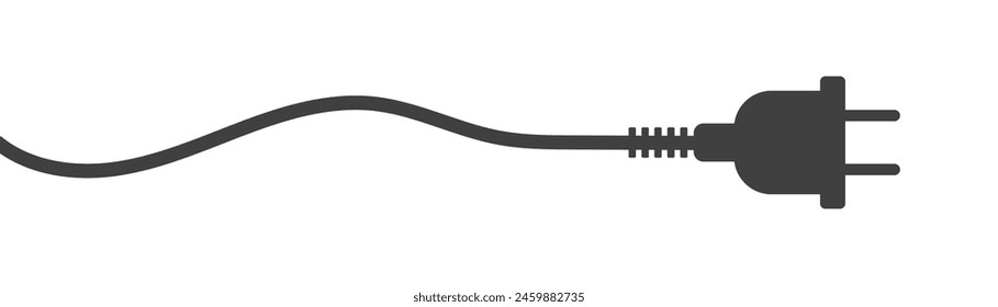 Electric plug and socket icon on white background