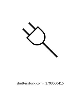 electric plug socket sign icon vector illustration logo template