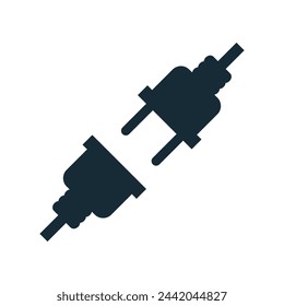 Electric Plug, Socket Unplugged Electric Icon Design Template Elements