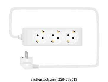 Electric plug socket, vector illustration
