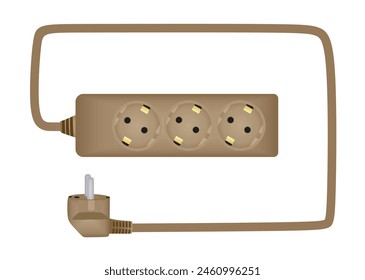 Electric plug socket, vector illustration