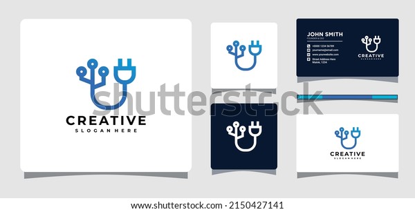 Electric Plug Technology Logo Template With
Business Card Design
Inspiration