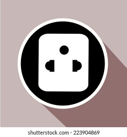 Electric plug vector