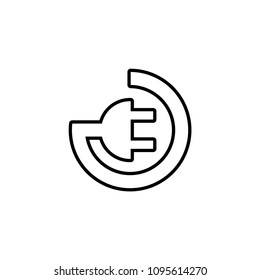 Electric plug vector icon