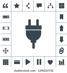 Electric plug vector icon.