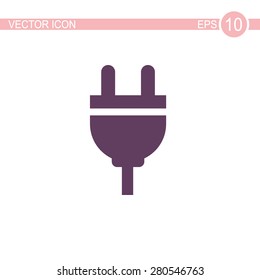 Electric plug vector icon.