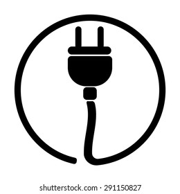 Electric plug vector icon