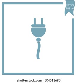 Electric plug vector icon
