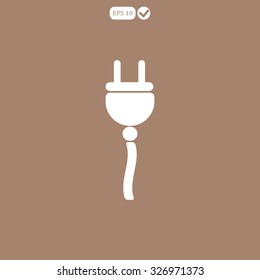 Electric plug vector icon