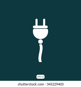 Electric plug vector icon
