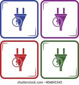 Electric plug Vector icon