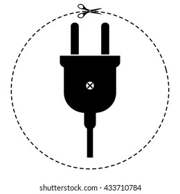 electric plug vector icon