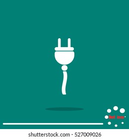 Electric plug vector icon