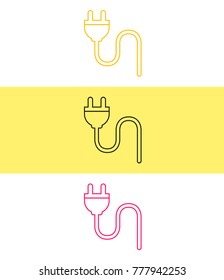 Electric plug vector icon.