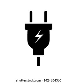 electric plug vector icon isolated on white background