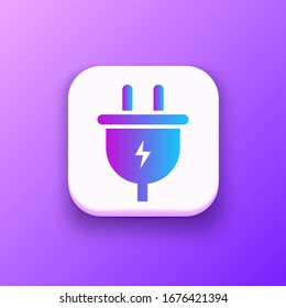Electric plug Vector icon isolated