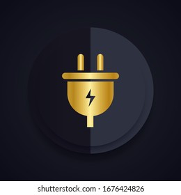 Electric plug Vector icon isolated