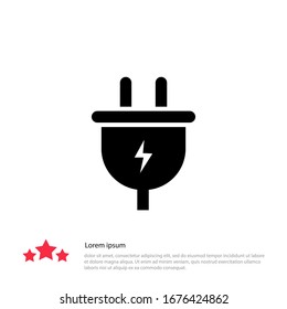 Electric plug Vector icon isolated