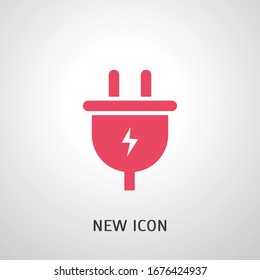 Electric plug Vector icon isolated