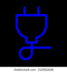 electric plug vector icon sign symbol. isolated graphic illustration