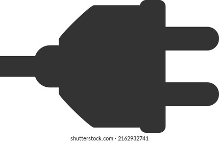Electric plugin vector illustration. A flat illustration design used for electric plugin icon, on a white background.