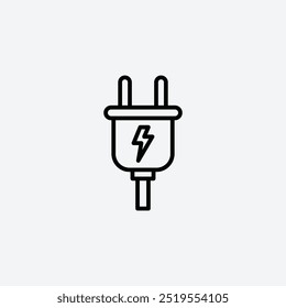 Icono de Vector de plugin eléctrico. EPS 10