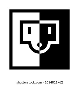 electric plugs icon isolated sign symbol vector illustration - high quality black style vector icons
