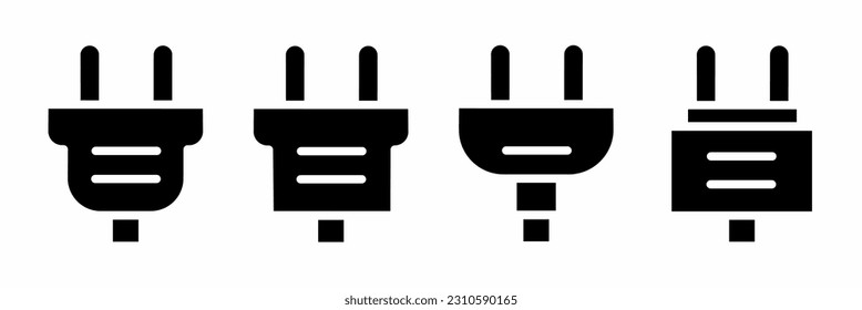 Electric plugs icon vector illustration. Stock vector.