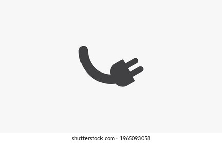 vectores de icono de enchufes eléctricos aislados en fondo blanco