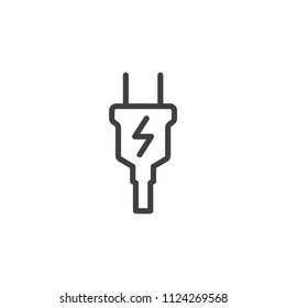Electric plugs line icon vector design template