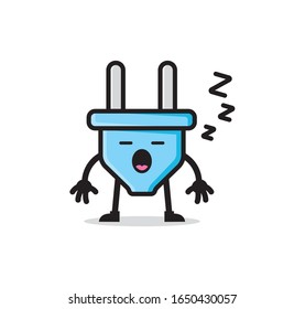 Electric plugs mascot character design