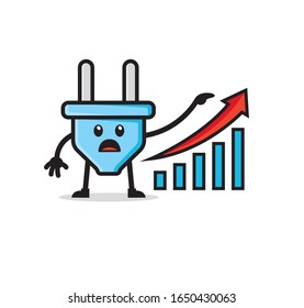 Electric plugs mascot character design