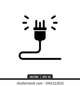 Complementos eléctricos Vector de icono de silueta, plantilla de logotipo de ilustración en estilo de moda. Idóneo para muchos fines.
