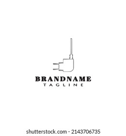 diseño de icono de dibujos animados del logotipo de enchufes eléctricos ilustración de vectores aislados lindo
