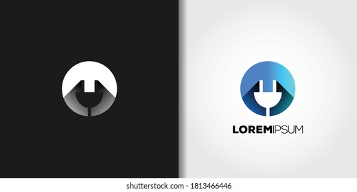vector conjunto de plantillas de logotipo de bolsillo eléctrico