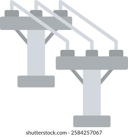 Electric Pole Flat Illustration Vector Design