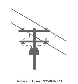 Electric pole icon design illustration