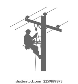 Electric pole icon design illustration