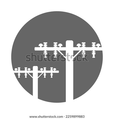 Electric pole icon design illustration