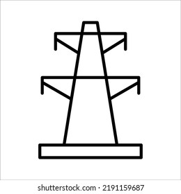 electric pole icon on white background