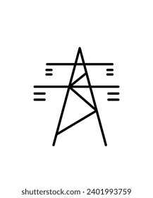 electric pole icon, vector best line icon.