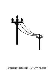 Elektrische Pole-Ikone, Vektor-beste flache Ikone.