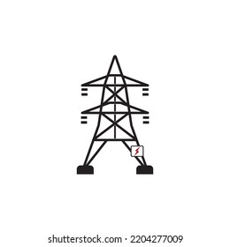 electric pole icon vector illustration symbol design