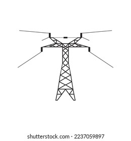 electric pole icon vector illustration symbol design