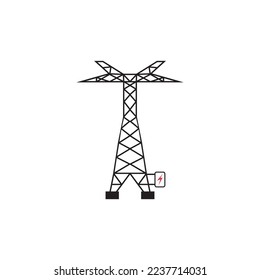 electric pole icon vector illustration symbol design