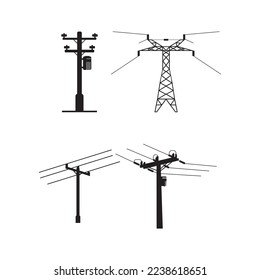 electric pole icon vector illustration symbol design