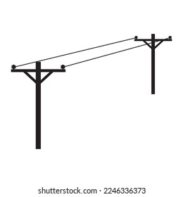electric pole icon vector illustration logo design